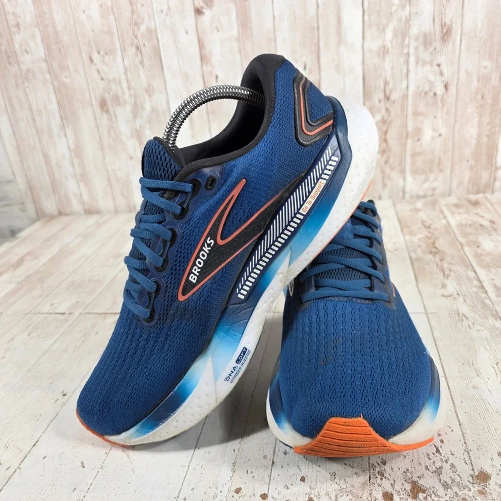 Brooks Glycerin GTS 21 Mens Running Shoes Blue Orange 1104201D474 Size 10